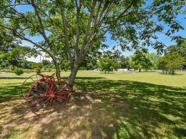 a view of outdoor space with deck and trees