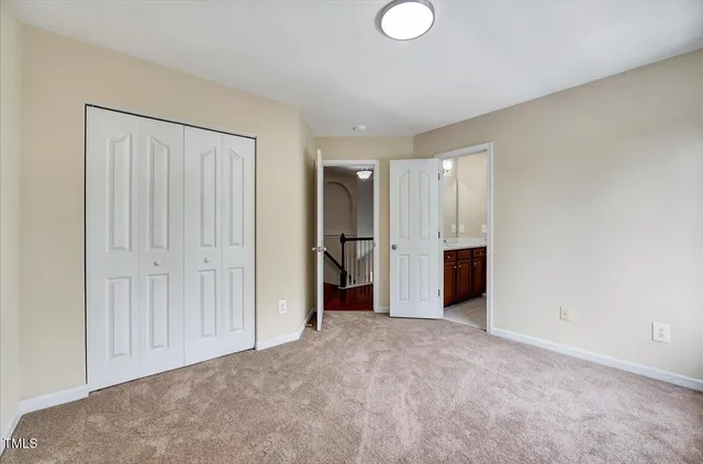 an empty room with an entryway