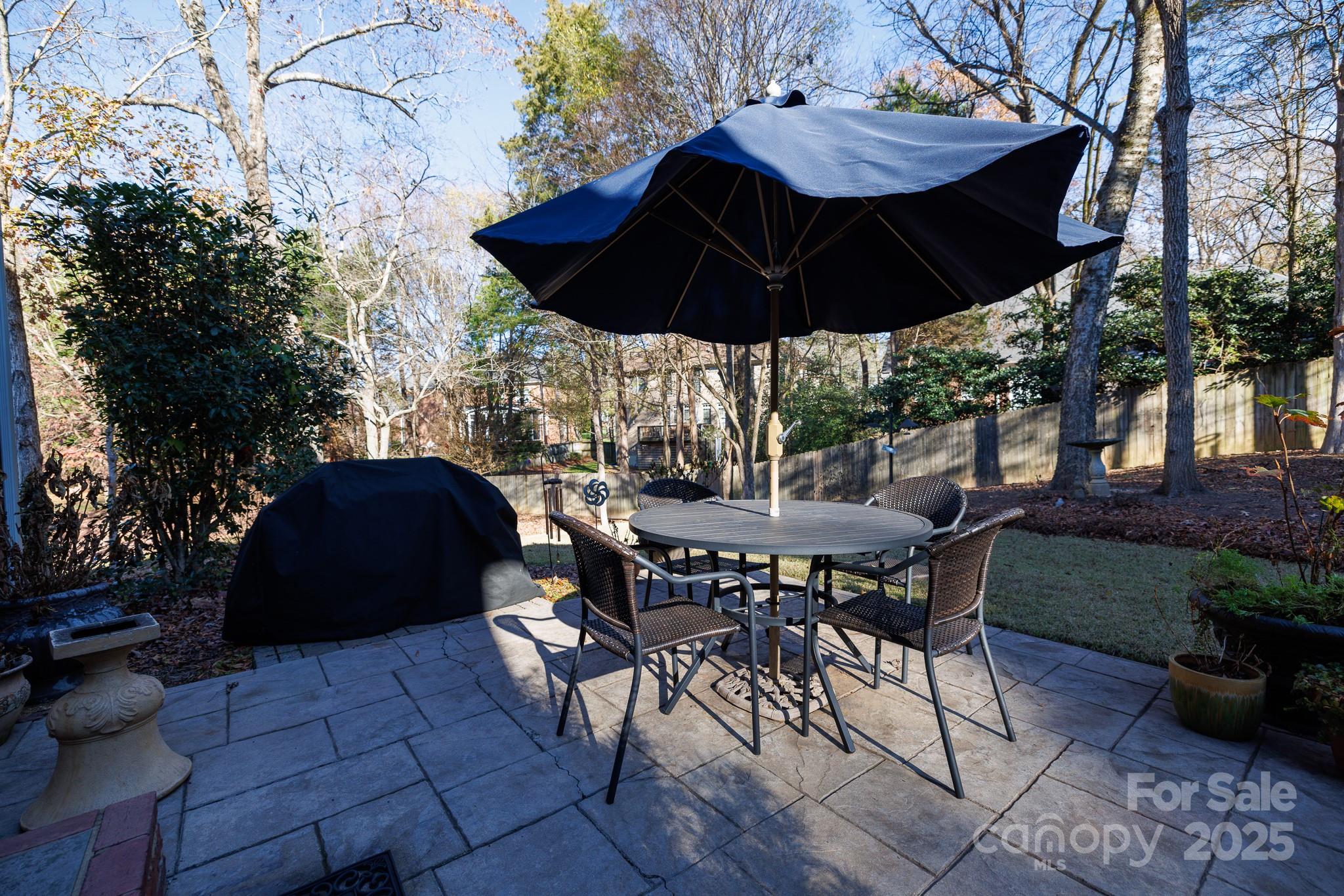 307 Abingdon Way Fort Mill, SC 29715 - Photo 23 of 26 a view of an outdoor sitting area with furniture and umbrella