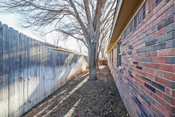 a backyard of a house