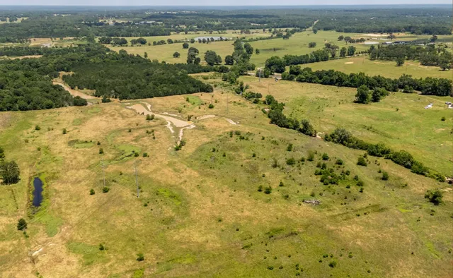 an aerial view of mountain with residential house