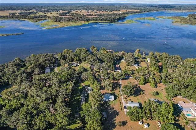 view of a lake with outdoor space