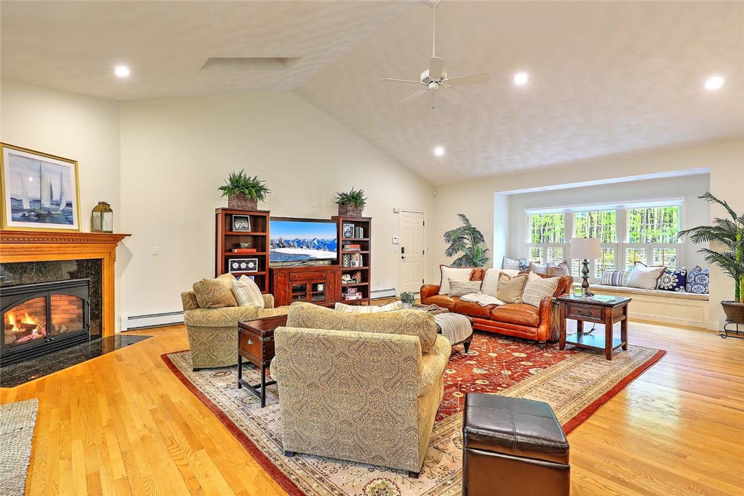 66 Tarklin Road Smithfield, RI 02814 - Photo 20 of 50 Family Room with Cathedral Ceilings and Gas Fireplace