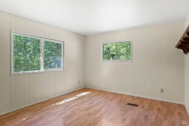 an empty room with a window