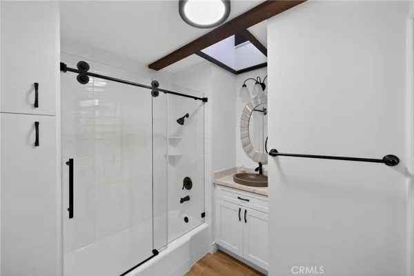 a view of a porch in front of house