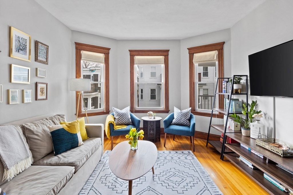 32 Parkton Road, Unit 2 Boston, MA 02130 - Photo 2 of 23 a living room with furniture and a flat screen tv