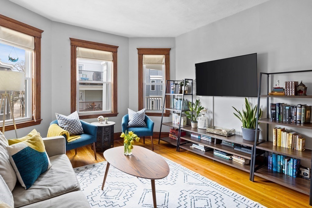 32 Parkton Road, Unit 2 Boston, MA 02130 - Photo 3 of 23 a living room with furniture and a flat screen tv