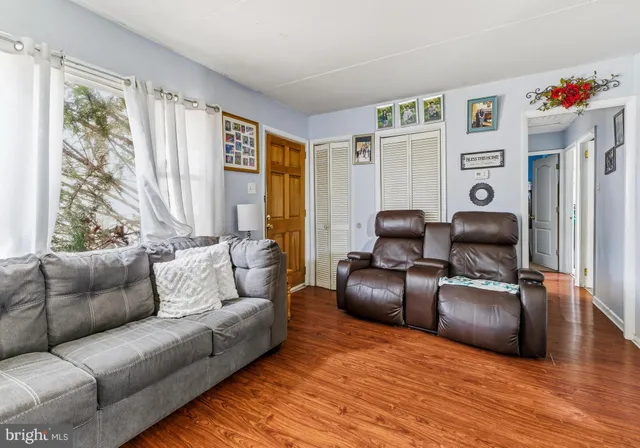 a living room with furniture and a couch