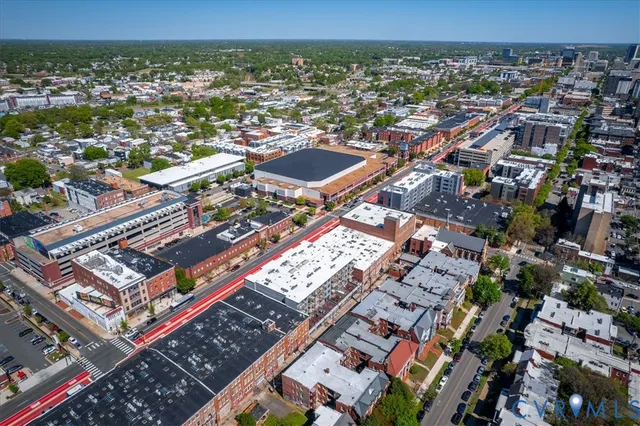an aerial view of city