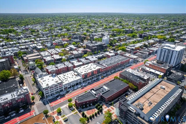 an aerial view of a city