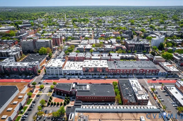 an aerial view of a city
