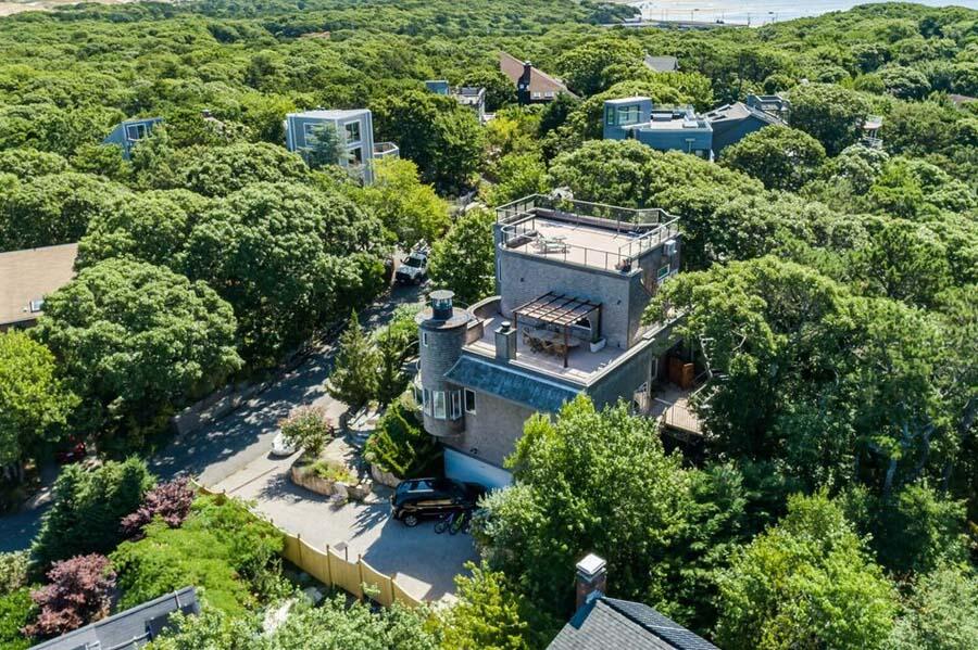 16 Thistlemore Road Provincetown, MA 02657 - Photo 5 of 27 an aerial view of a house with a yard