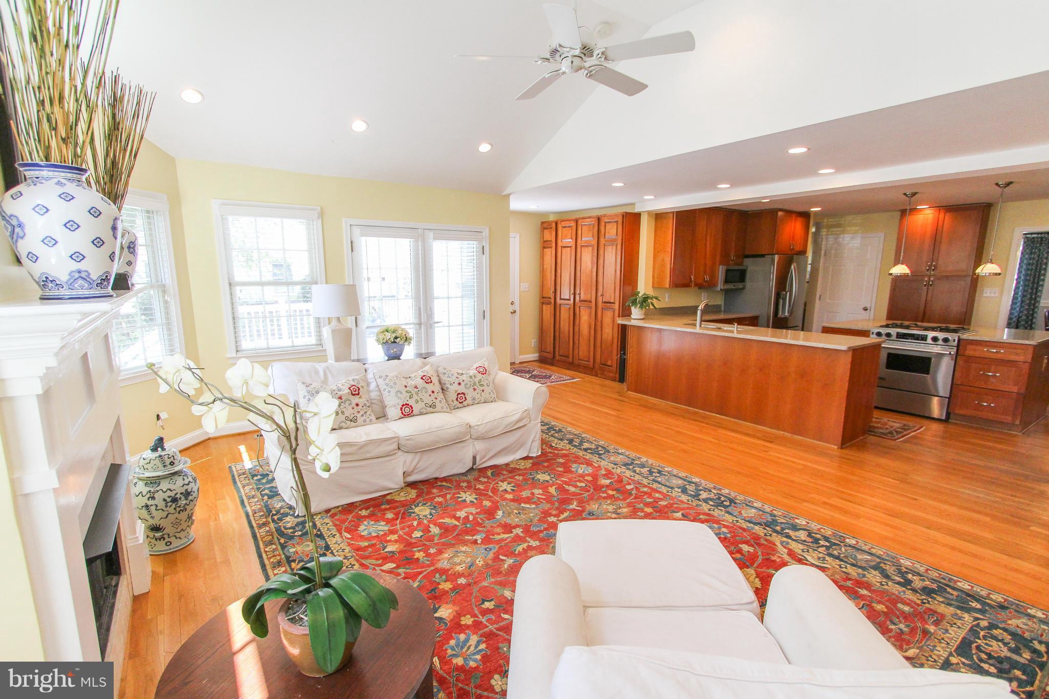 7616 Range Road Alexandria, VA 22306 - Photo 10 of 30 Great room & kitchen w/ French doors to deck