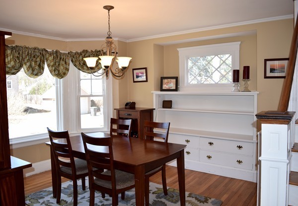 24 Norwell Road Dedham, MA 02026 - Photo 4 of 21 a dining room with furniture a chandelier and window