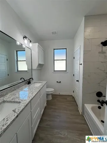 a bathroom with a sink and a bathtub