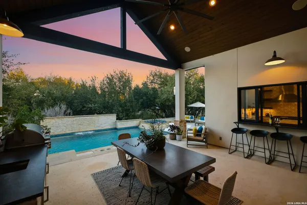 a outdoor space with furniture