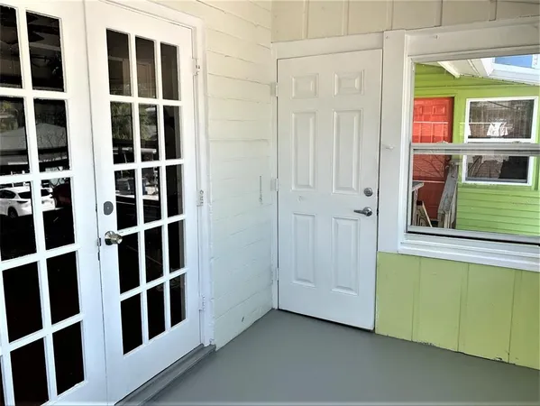 a view of front door