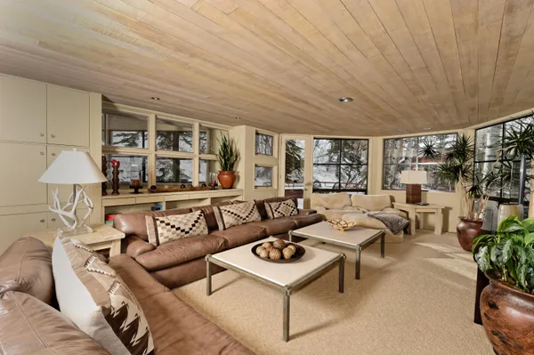 a view of outdoor space with seating