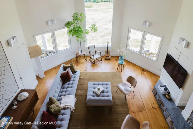 a chair and a table in a room
