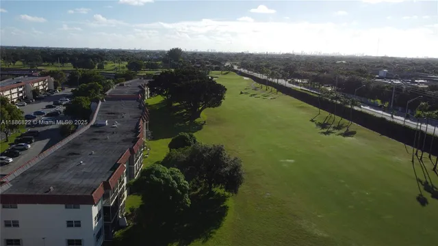 a view of a lake with a city