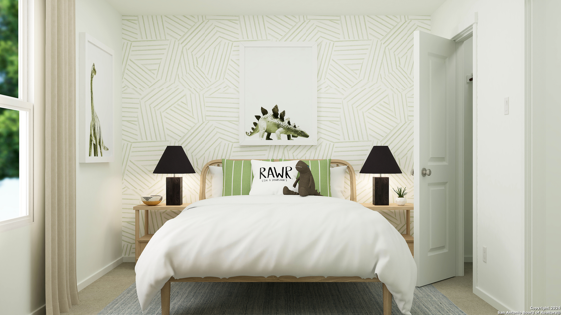 12203 Kneeling Path Von Ormy, TX 78073 - Photo 4 of 24 a bed room with a bed and a chair