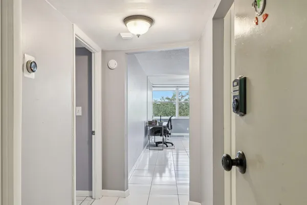 a view of a bathroom with a tub