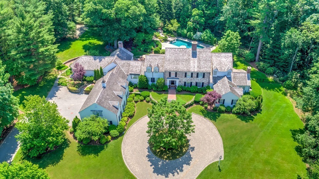 466 Glen Road Weston, MA 02493 - Photo 13 of 27 an aerial view of a house