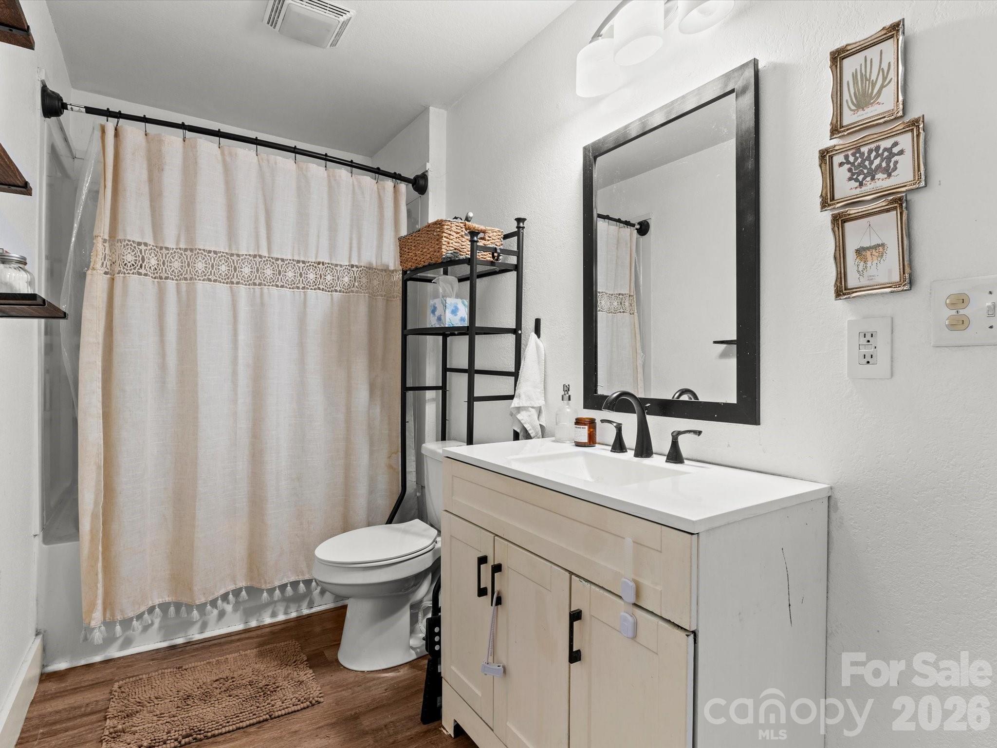 12 Maple Lane Arden, NC 28704 - Photo 18 of 31 a bathroom with a sink a toilet and a mirror