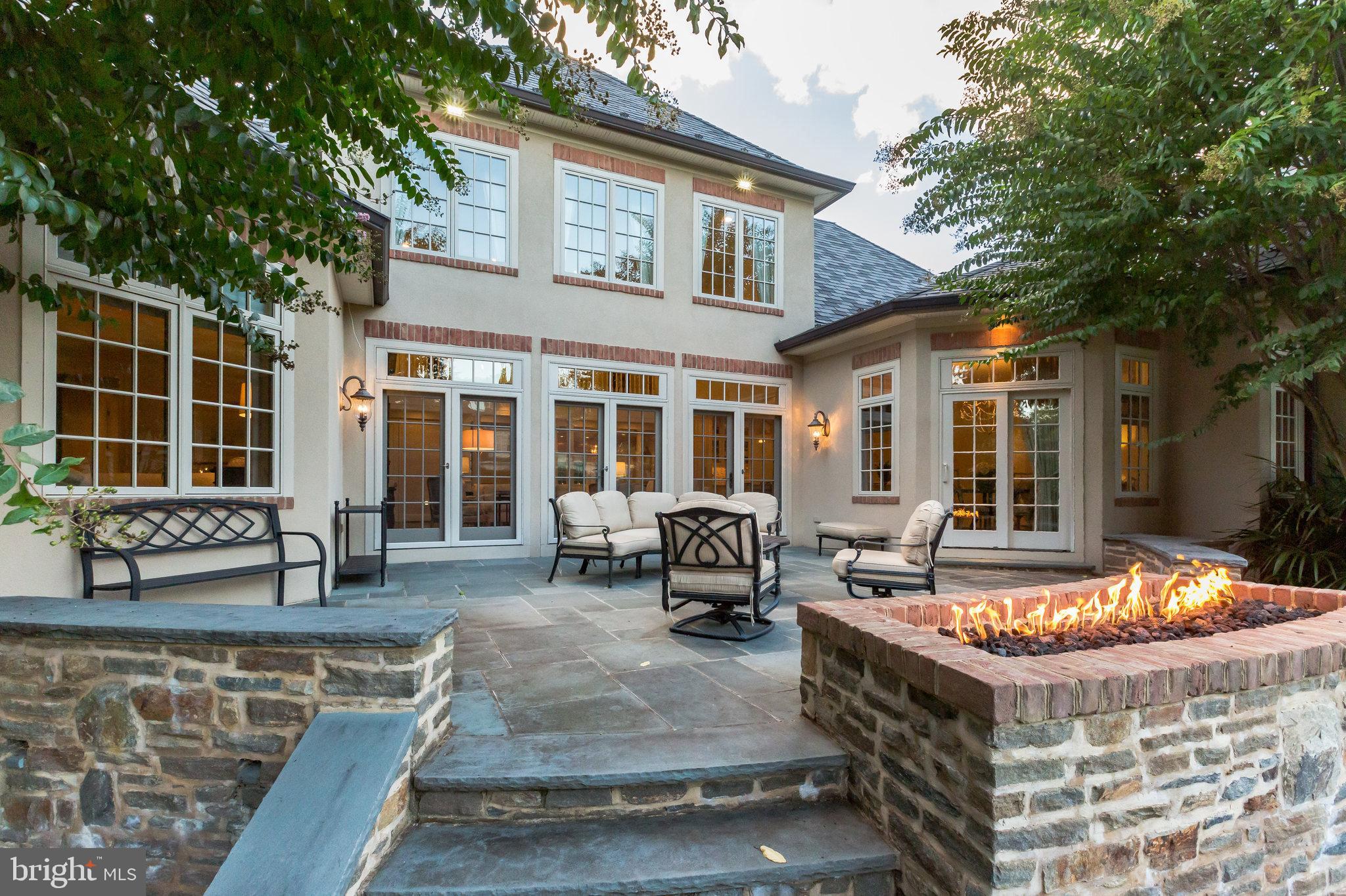 601 Chews Landing Road Haddonfield, NJ 08033 - Photo 50 of 60 Exterior Rear Patio with Firepit