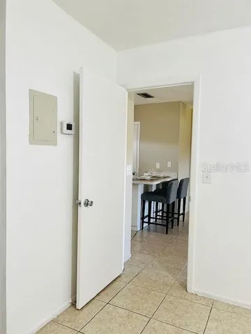 a dining room with furniture and a table