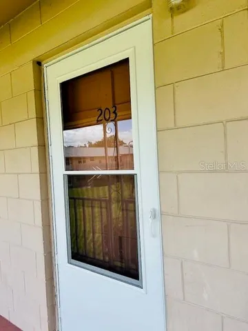 a view of front door