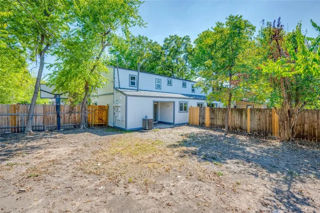 a backyard of a house
