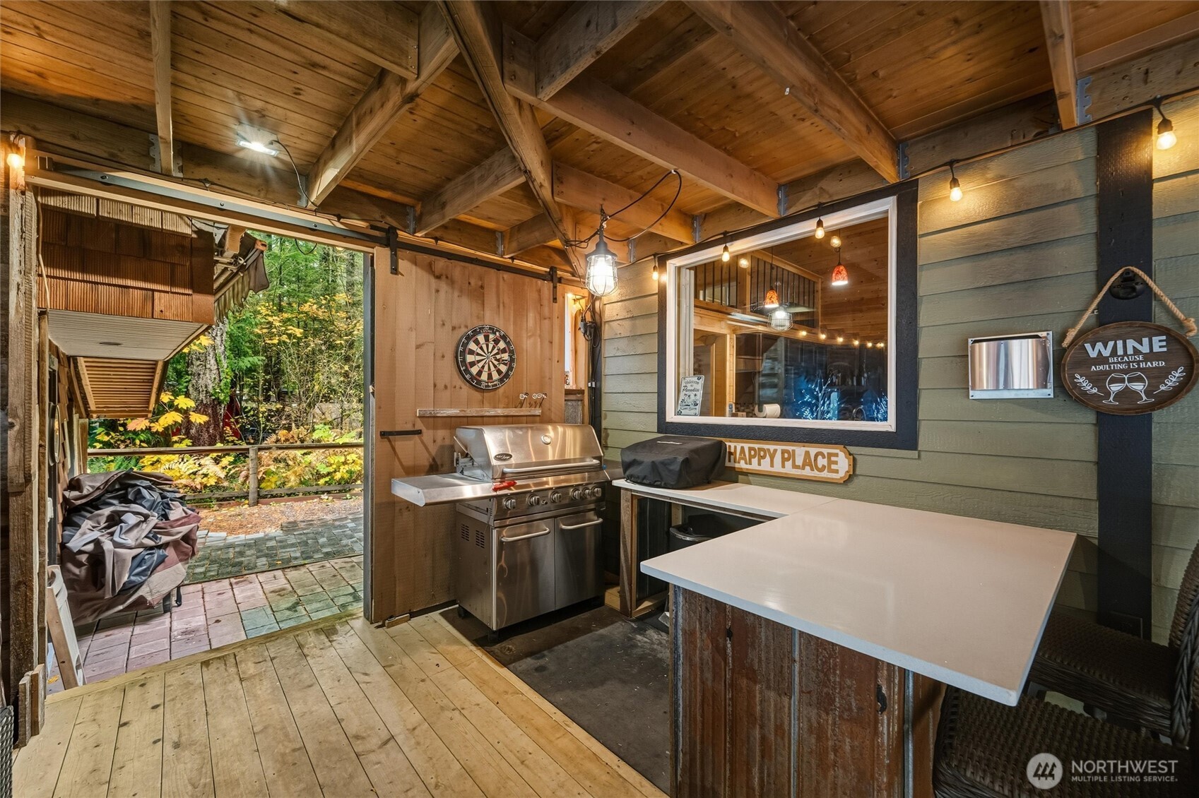 1015 Maple Lane Maple Falls, WA 98266 - Photo 29 of 39 a kitchen with stainless steel appliances granite countertop a stove and a refrigerator