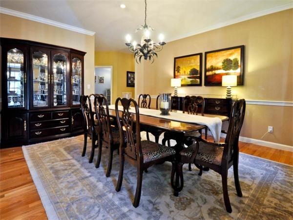 19 Colonial Road Needham, MA 02492 - Photo 8 of 30 a view of a dining room with furniture and chandelier