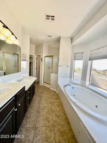 a view of a hallway with some storage area