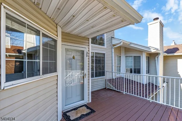 a view of a house with a large window