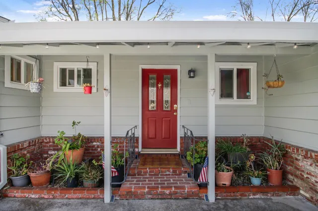 a front view of a house