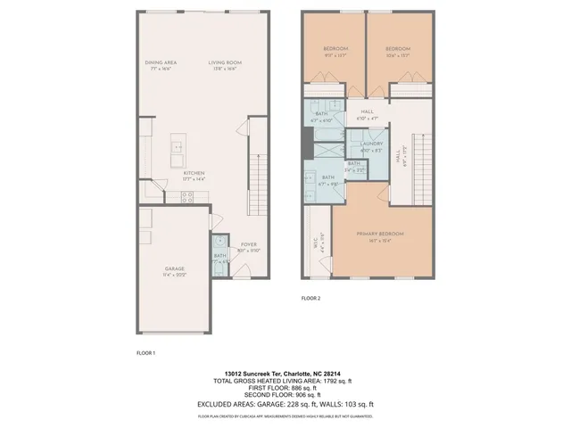 $340,000 | 13012 Suncreek Ter. Terrace, Charlotte, NC 28214