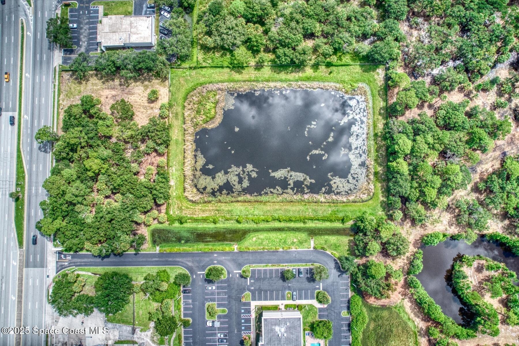 1206 Malabar Road Palm Bay, FL 32909 - Photo 12 of 15 an aerial view of a house with a yard and plants