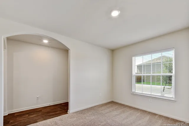 an empty room with a window