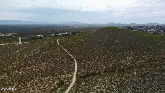 a view of city and mountain