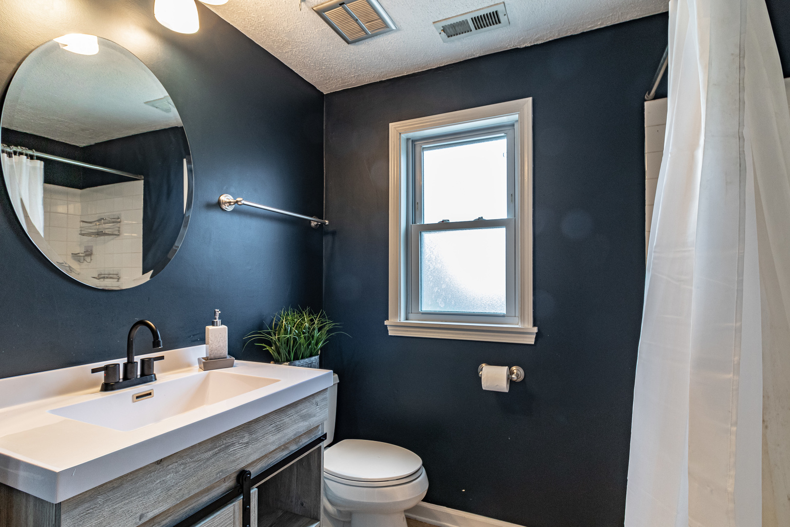 18229 West Big Oaks Road Grayslake, IL 60030 - Photo 15 of 22 a bathroom with a toilet a sink and mirror