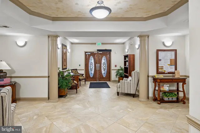 a view of lobby with furniture