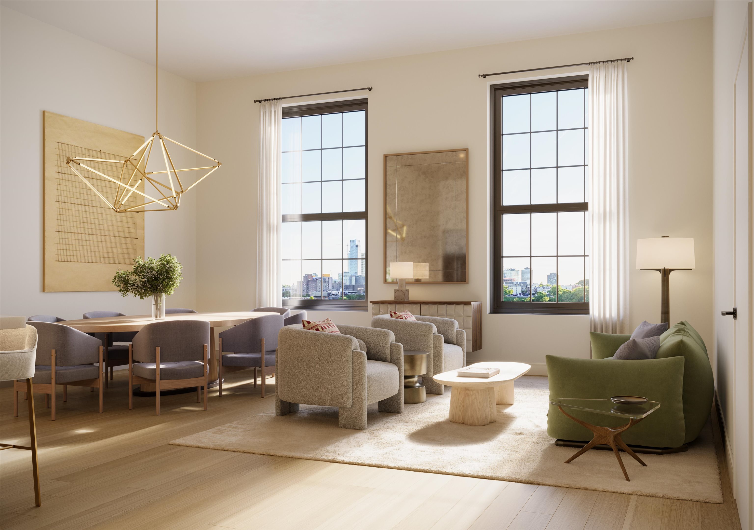 38 Jackson Street, Unit 210 Hoboken, NJ 07030 - Photo 2 of 14 a living room with furniture and a window