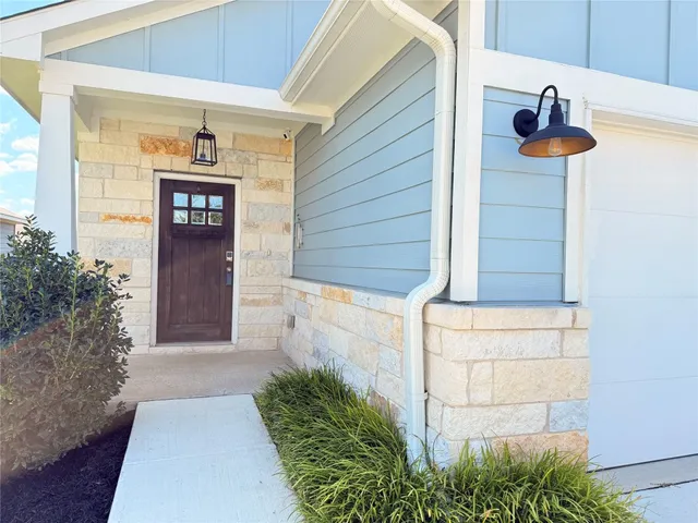 a view of a door of the house