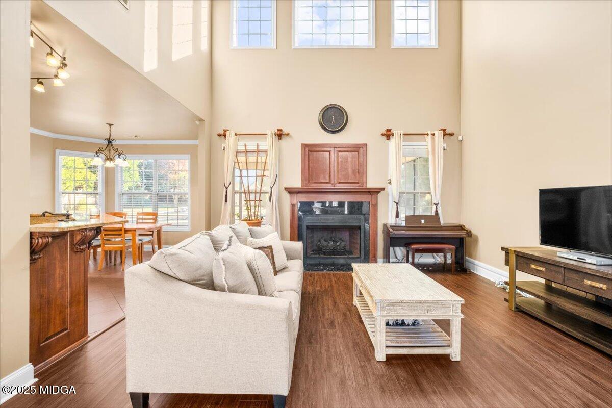 204 Cashmere Court Centerville, GA 31028 - Photo 17 of 51 a living room with furniture a fireplace and a flat screen tv
