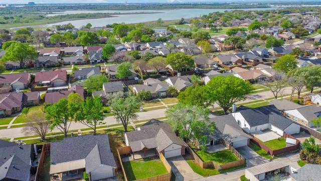 a view of a lake with outdoor space