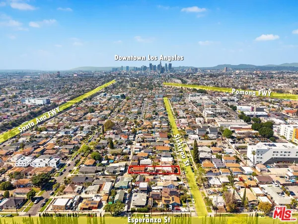 an aerial view of a city