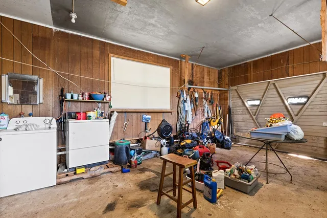 a room with gym equipment