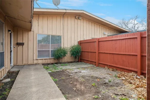 a backyard of a house